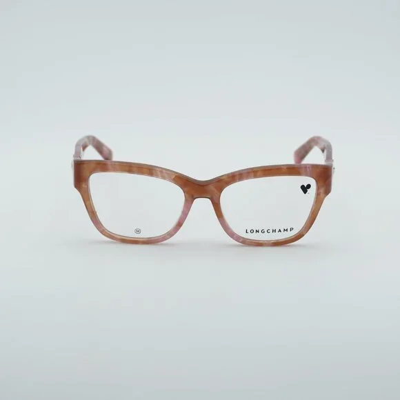 Longchamp LO2743 259 Eyeglasses Marble Rose 52mm Cat Eye Frame